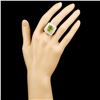 Image 4 : 5.65ct Peridot & 1.73ctw Diamond Ring in 18K Gold
