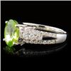 Image 1 : 1.63ct Peridot & 0.43ctw Diam Ring in 14k Gold