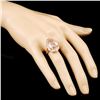 Image 3 : 11.27ct Morganite & 1.18ctw Diam Ring in 14K Gold
