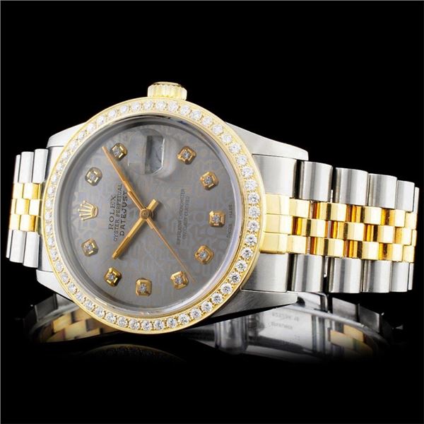 36MM Rolex DateJust Watch with YG/SS & Diamond