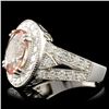 Image 4 : 14K Gold 5.00ct Morganite & 1.40ctw Diamond Ring