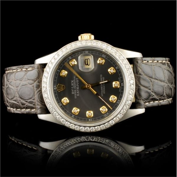 Rolex DateJust YG/SS 1.35ct Diamond 36MM Watch