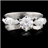 Image 2 : 0.86ctw Diamond Ring in Solid Platinum