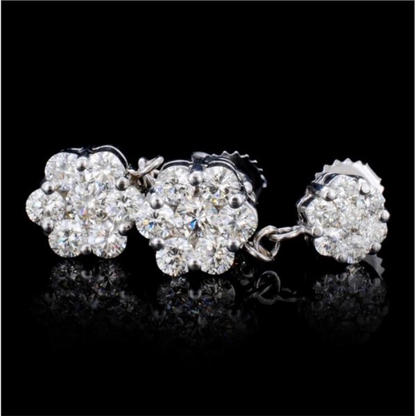 2.68ct Diamond Earrings in 18K Gold
