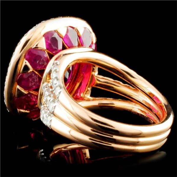 8.65ct Tourmaline & 1.44ctw Diam Ring in 18K Gold