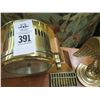 Image 2 : Brass Porthole Mantle Clock, Eagle Candlesticks, Brass Recorder