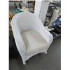 Image 1 : White Wicker Padded Rocker