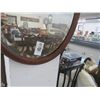 Image 2 : Mahogany Trim Oval Beveled Mirror - No Shipping