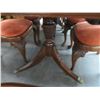 Image 2 : Ornate Carved Mahogany Double Pedestal Dining Table w/6 Chairs