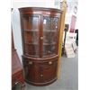 Image 1 : Mahogany Glass Door Corner Cabinet