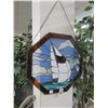 Image 1 : Leaded Glass Hanging Sailboat Décor