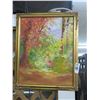 Image 1 : Framed Oil On Canvas Forest Art