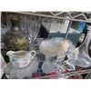 Image 3 : Glass Dishes, Stems, Bowls, Rolling Pins, Cake Stands - On Shelf