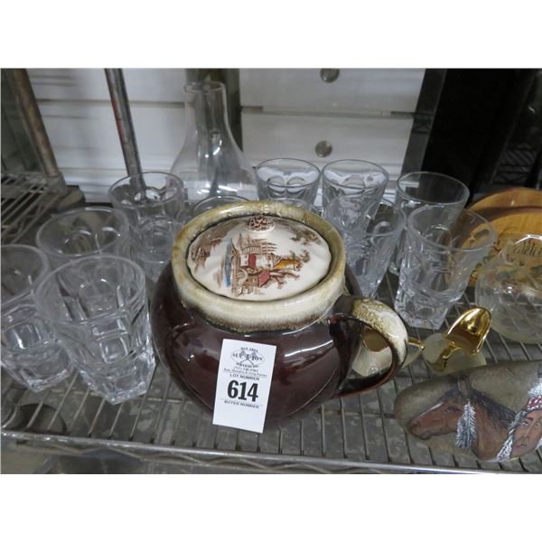 Rock Glasses, Dishes, Décor Items - Bottom Shelf