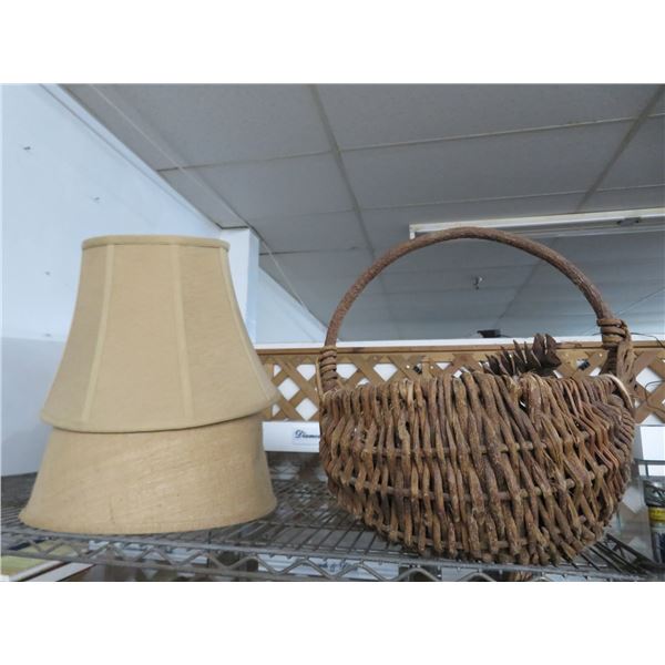 Woven Basket, Lamp Shades