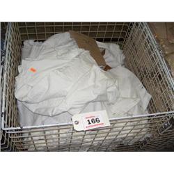 BASKET OF WHITE DENIM SHORTS VARIOUS SIZES