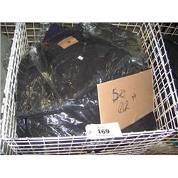 BASKET OF BLACK JEANS VARIOUS SIZES