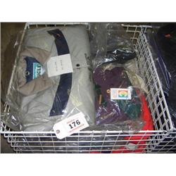 BASKET OF CHILDRENS COATS VARIOUS SIZES