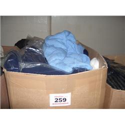 BOX OF MISC KNITWEAR VARIOUS SIZES AND COLOURS