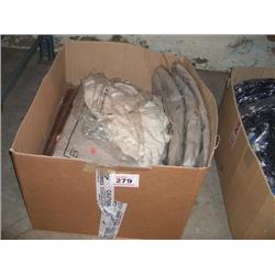 BOX OF MISC GARMENTS VARIOUS SIZES AND COLOURS