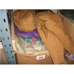 BOX OF MISC COATS VARIOUS SIZES