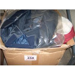 BOX OF MISC COATS & JACKETS VARIOUS SIZES & COLOURS