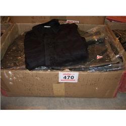 BOX OF LADIES SHEER BLACK BLOUSES VARIOUS SIZES