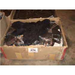 BOX OF LADIES SHEER BLACK BLOUSES VARIOUS SIZES