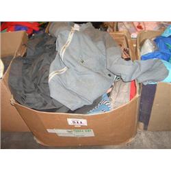 BOX OF MISC COATS & JACKETS VARIOUS SIZES & COLOURS