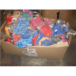 BOX OF CHILDRENS SWIMWEAR TO INCLUDE TRUNKS AND SWIMMING COSTUMES VARIOUS SIZES & COLOURS