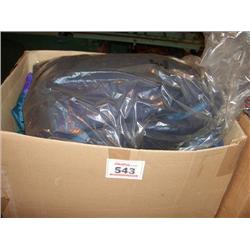 BOX OF CHILDRENS JACKETS & COATS VARIOUS SIZES & COLOURS