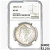 Image 1 : 1885-CC Morgan Silver Dollar NGC MS63