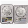 Image 2 : [2] 1986 & 2001 Silver Eagle NGC/PCGS MS69