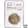 Image 1 : 1957-D Franklin Half Dollar NGC MS66 FBL