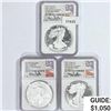 Image 1 : 2021 Set [3] A.S.E. Castle Signed NGC PF, MS
