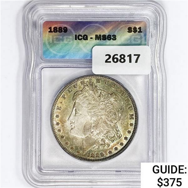 1889 Morgan Silver Dollar ICG MS63