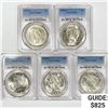 Image 1 : 1922-D Set [5] Silver Peace Dollar PCGS MS61