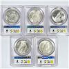 Image 2 : 1922-D Set [5] Silver Peace Dollar PCGS MS61