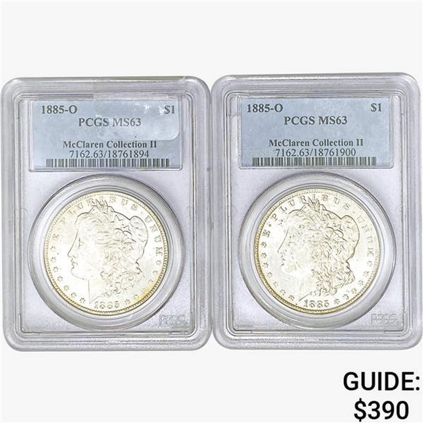 1885-O [2] Morgan Silver Dollar PCGS MS63 McClaren