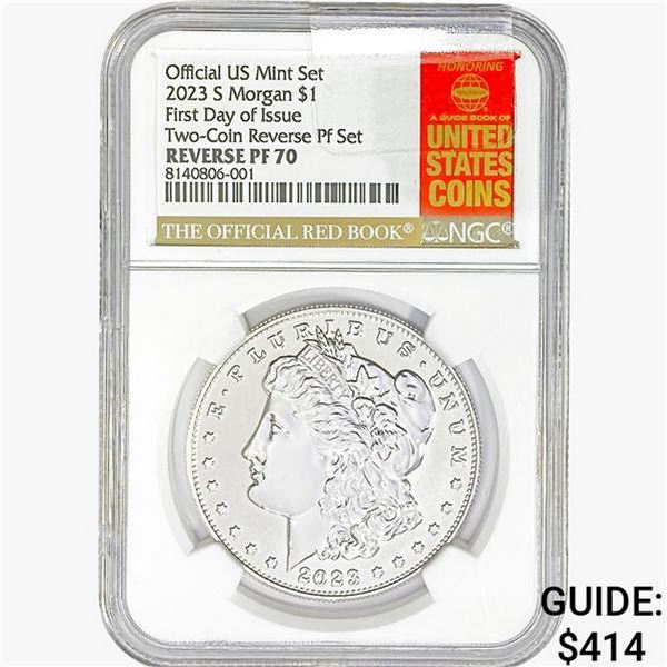 2023-S Morgan Silver Dollar NGC REV PF70 Two-Coin