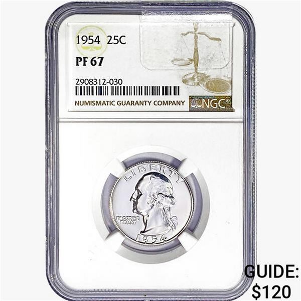 1954 Washington Silver Quarter NGC PF67