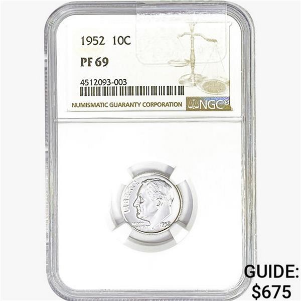 1952 Roosevelt Dime NGC PF69