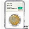 Image 1 : 1952 CAC Franklin Half Dollar NGC MS66 FBL