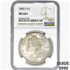 Image 1 : 1880-S Morgan Silver Dollar NGC MS66+