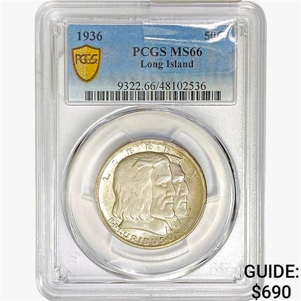 1936 Long Island Half Dollar PCGS MS66
