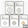 Image 1 : 1952 [5] US Varied Coinage NGC PF66-68