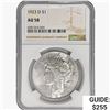 1923-D Silver Peace Dollar NGC AU58