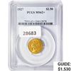 Image 1 : 1927 $2.50 Gold Quarter Eagle PCGS MS62+