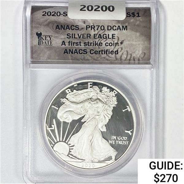 2020-S American Silver Eagle ANACS PR70 DCAM