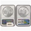Image 2 : 2014 & 2015 Silver Eagle NGC MS